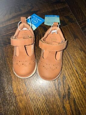 Kids Tan Mary Jane Shoes -